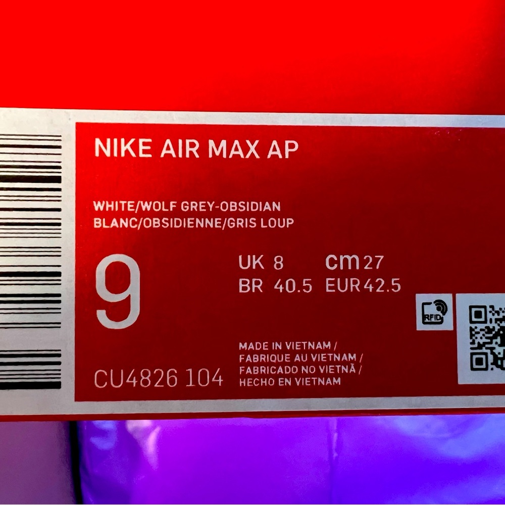 Men’s Nike AIR MAX AP size 9 CU4826 104 model brand new